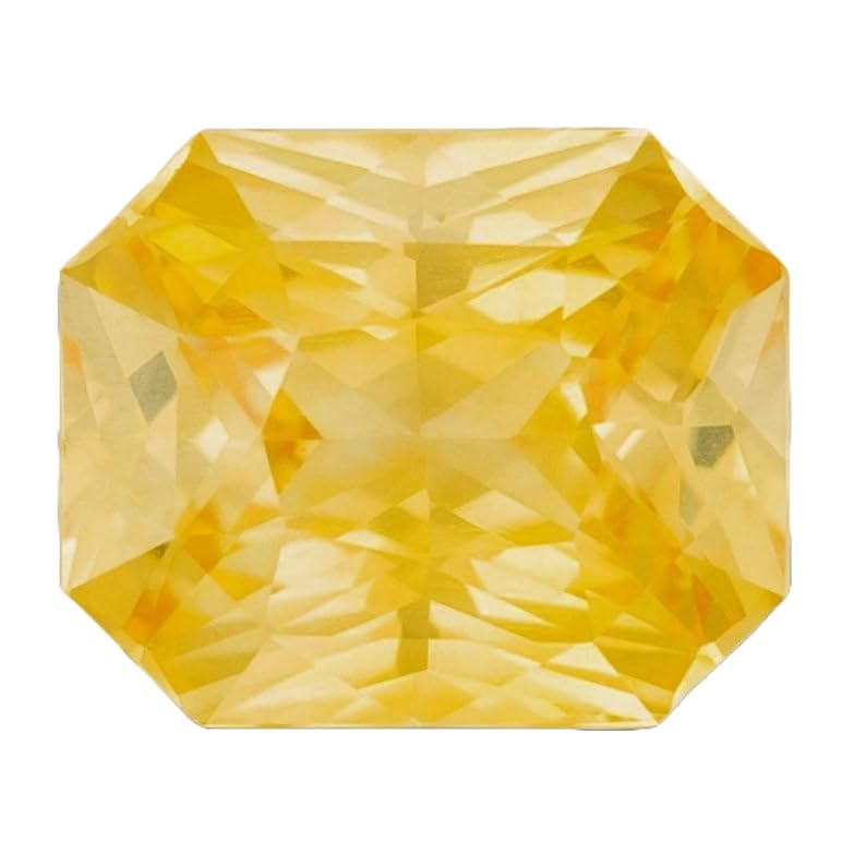 Saphir jaune de forme rectangulaire 14x10mm pour un pendentif personnalisé