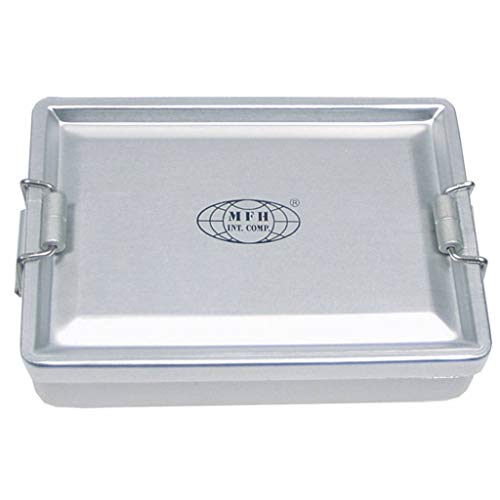 MFH Wasserdichte Aluminiumbox, Silber, 13.3 x 9.2 x 3.4 cm