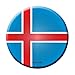 Iceland Novelty Metal Circular Sign C-296