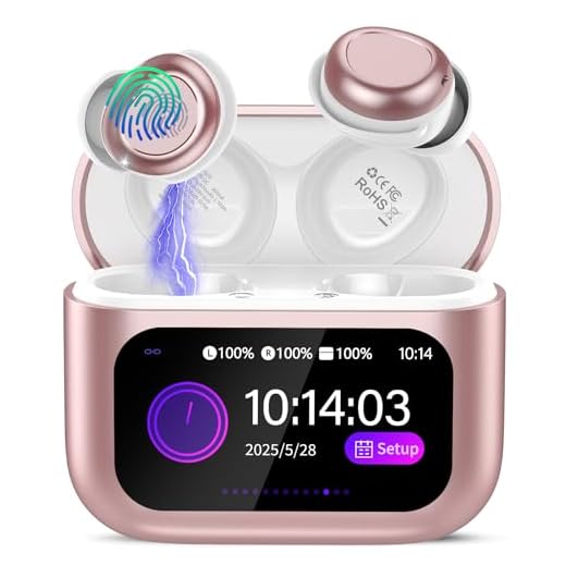 ZYHKON Sleep Earbuds Bluetooth 5.4 in Ear Touch Screen Sleep Headphones, Small Design Mini Sleep Earbuds for Side Sleepers with Sleep Mode, 48H Playtime Sleep Earphones Clear Calls, 5 EQ Modes, Rose
