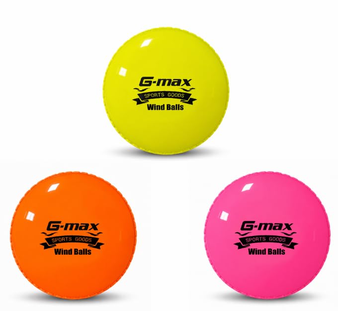 G-Max PVC Wind Cricket Ball, 90 Grams, Pack of 3-image-24
