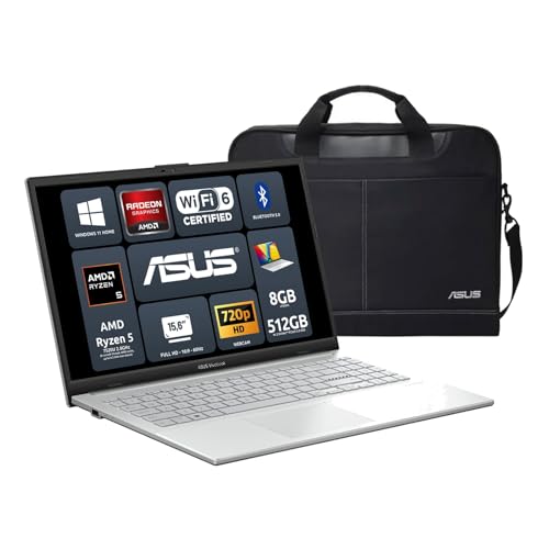 ASUS Vivobook Go 15 E1504FA, Notebook 15,6" FHD, AMD Ryzen 5, 8GB RAM, 512GB SSD
