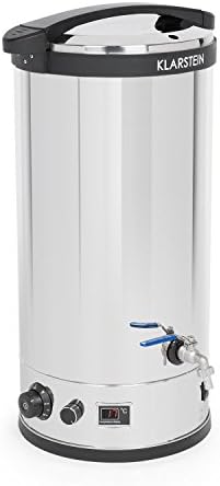 Klarstein Füllhorn Beer brewing plant (Mash kettle, 30 litre capacity,THREE heating levels: 900, 1600 and 2500 watts, LED display, Stainless steel strainer insert, Silver)