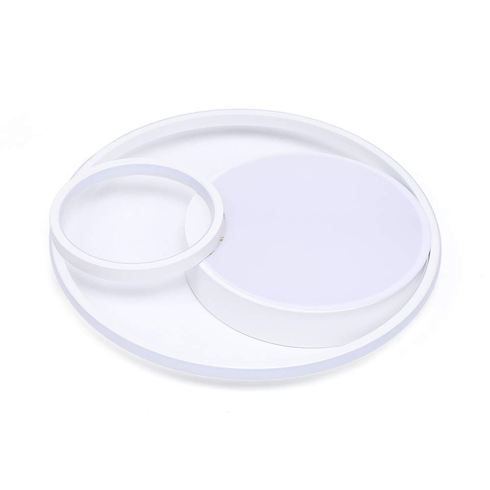 KYUNHSUP Modern Overlapping Circular Ceiling Light in White Adds Sleek Look for Homeowners in Hallway or Foyer