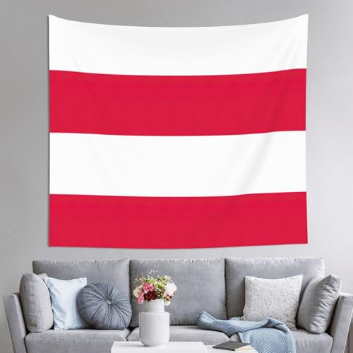 Tapisserie drapeau polonais EdWal grand format 152x130 en tissu imprime resistant