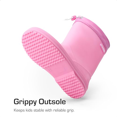 DREAM PAIRS Kids Rain Boots Boys Girls Lightweight Boots Waterproof Easy-on Outdoor Playing Rain Boot Unisex-Child2
