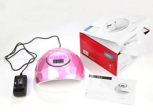 Secador de Uñas de 86W, con 39 Luz LED, Sensor Automático y 4 Temporizador (Rosa)