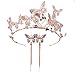 Produktbild Wansan Schmetterlingskrone Stirnband Quaste lange Ohrringe Set Brautschmuck goldene Haarnadel Zubehör für Hochzeit Kleidzubehör Schmuck Damen Braut-Kopfschmuck