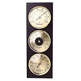 EstacióN MeteorolóGica AnalóGica 3 unids/set barómetro termómetro higrómetro estación meteorológica con marco de madera adornos Base 31cm x 11cm
