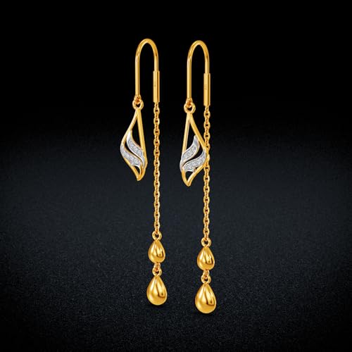 Image of Joyalukkas 22k (916) Purity BIS Certified Sui Daga Gold Earrings For Women
