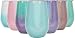 Simple Modern Spirit 12oz Wine Tumbler Glass with Lid - Vacuum Coffee Mug Stemless Cup 18/8 Stainless Steel Shimmer: Aqua Aura