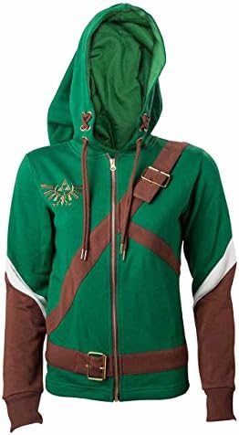 The Legend of Zelda Ladies Hooded Sweater Link Cosplay Size XS Bioworld Merchandising Sweaters