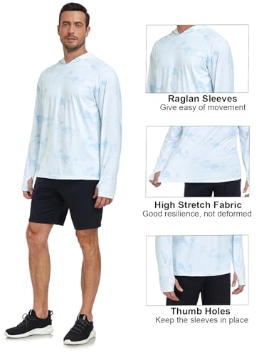 Inno Men's Sun Protection Hoodie UPF 50+ Rash Guard Shirt Long Sleeves Quick Dry Outdoor UV SPF Fishing Hiking T-Shirts4