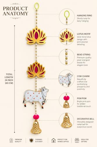 Image of JH Gallery White Pichwai Lotus - Ganesh Chaturthi Decoration Items for Home, Handmade Ganpati Makhar & Mandap Backdrop, Temple & Wall Hanging Decor (24 Inch, Pack of 2)