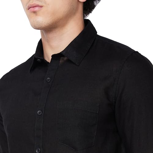 Image of Spykar Men's Regular Fit N /A Full Sleeve Solid Casual Shirts