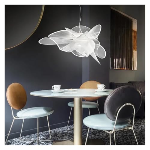 Lustre acrylique fleurs suspension LED salon et table basse 90cm