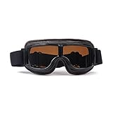  triclicks Gafas de Moto/Aviador/ATV/esquí/Equitación/Protección Vintage Máscara Anti-UV Polvo Anti Arena antiniebla Fume