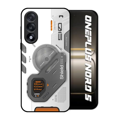 Image of Designer Tempered Glass Back Case Cover Compatible with OnePlus Nord 5 5G | Liberty Cyber