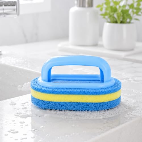 Image of Cleaning Brush, Thick Scrubber for Non-Stick Cookware, Kitchen Pot and Pan Cleaner with Ergonomic Grip