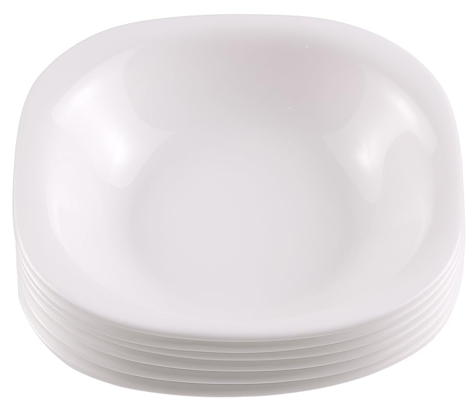 Best House | 9" Opalware Bowl Set | 6 Pcs | 9"/23 cm | Salad Soup Fruit Bowl Set | White | Microwave, Oven, and Dishwasher Safe, Serving Dinner Bowl Dinnerware Set โ image 1