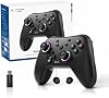 Controlador AceGamer Aurora II 2.4G inalámbrico Bluetooth para PC/Android/Switch/iOS/Switch 2/Steam Deck con motores rotativos, joysticks RGB de efecto Hall - Controlador de juegos para PC mejorado y botones traseros con bloqueo 2