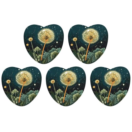 Dandelions At Night �ԗp�F���� �݂艺�����`�b�v 5�p�b�N �����ԗp���� �n���M���O�V�[�g �� �z�[�� ������ �C���e���A ���� ���u�t�H�[�� �z���C�g�X�^�C��