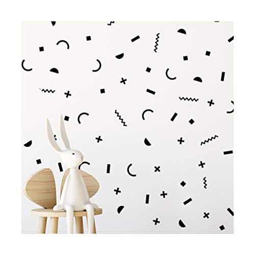 Vinilos decorativos negros confeti 60 piezas