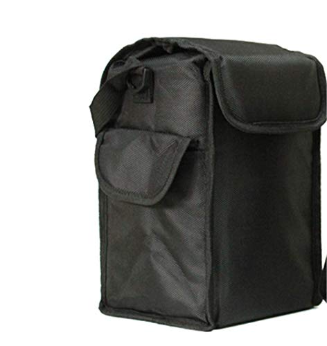 Picnic bag black Hand-Held Thickened Poop Bag Insulation Round Bag with Rice Lunch Bag