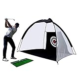 FBSPORT Red plegable de 2 m para entrenamiento de golf. Red de práctica para interiores/exteriores, patio, columpio de golpeo, rango de conducción portátil, red de golf con bolsa de transporte