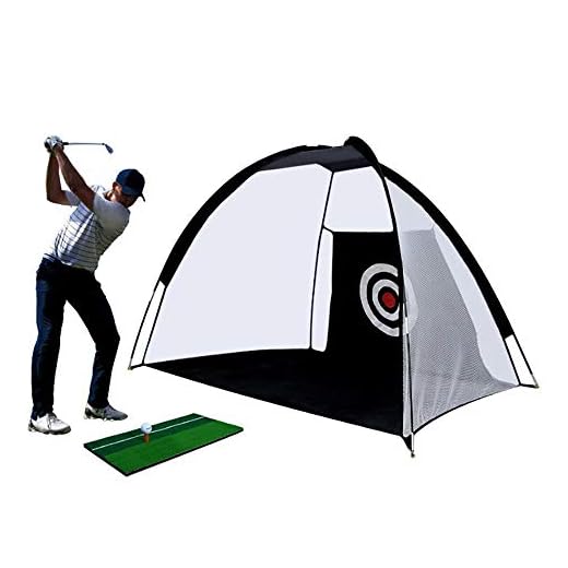 FBSPORT Red plegable de golf de 2 m, ayuda a la práctica de entrenamiento para interior y exterior, columpio de patio trasero, astillado, red de golf portátil con bolsa de transporte