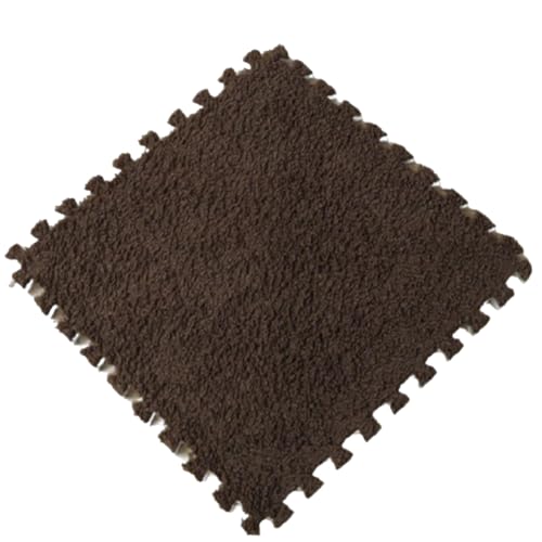 Tapete de Espuma para el Suelo; 30x30x1 cm; Suelos de Espuma, Antideslizante, Entrelazado, para el Hogar, Gimnasio, Jaula de Mascotas, decoración del hogar,NegroCafé,9pcs