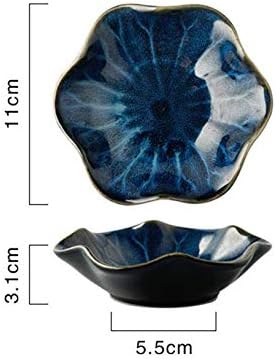 Miniatura 6 de Juego de 4 platos multiusos de cerámica japonesa para salsa, platos para condimentos para salsa de soja