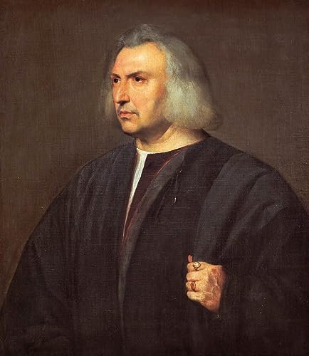 Affiche Toile Tiziano Vecelli pour sublimer une bibliothèque avec un grand portrait classique