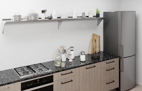 Image of AmGood 12 in. x 96 in. Stainless Steel Wall Shelf | NSF | Metal Shelving | Garage, Laundry, Storage, Utility Room | Restaurant, Commercial Kitchen