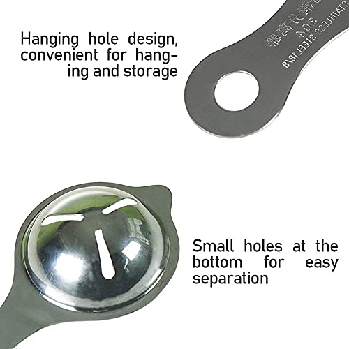 Image of YANCI Egg Separator Egg Yolk White Filter Food Grade Egg Divider Stainless Steel Egg Sieve Kitchen Gadget Cooking, Baker Tool Egg Extractor, Pack of 1