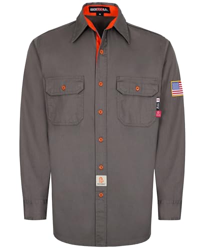 BOCOMAL FR Shirts for Men Flame Resistant Light Weight NFPA2112 Fire Retardant Welding...