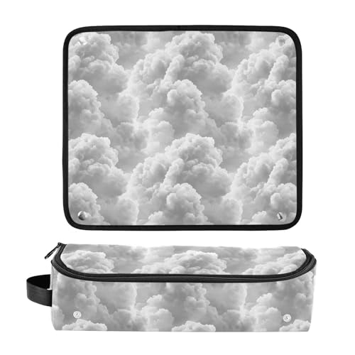 Bolsa de viaje resistente al calor Smoke Marble para herramientas de cabello y accesorios organizadores portátiles miniatura 3