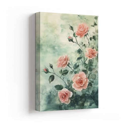 My Sweet Hideout Romantic Rose Cluster Canvas Art | Loose