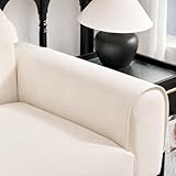 MUNERIX 1 housse de canapé en chenille, lavable, antidérapante, respirante et douce, pour accoudoirs, blanc, 68,6 x 68,6 cm
