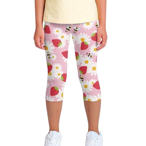 Girls Yoga Legging for Kids Athletic Yoga Pants with Elastic Waistband Breathable Dance Leggings