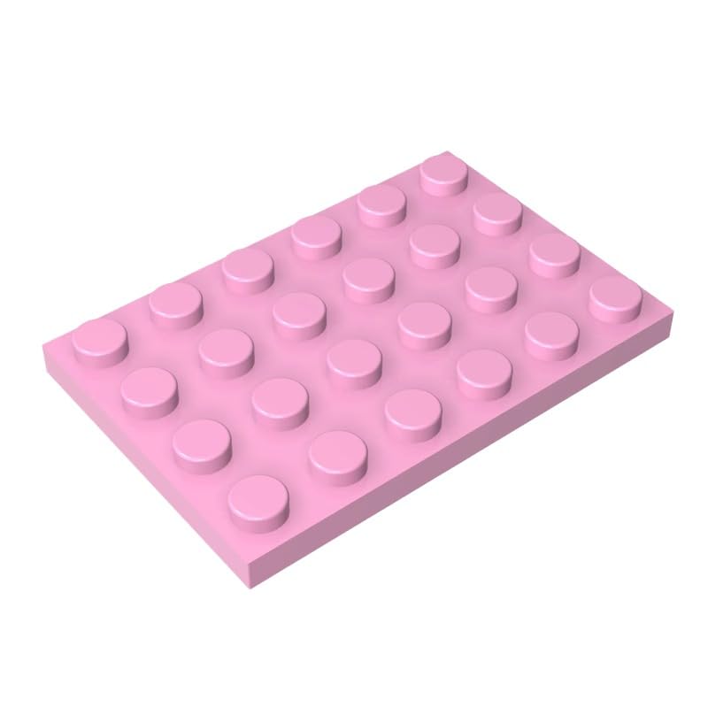 GDS-520 Compatible with LEGO 3032 Foundation Plate 4x6, Bright Pink, 10 PCS — image 1