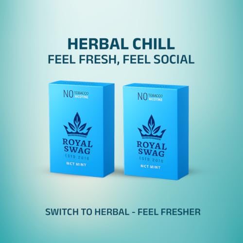 Image of ROYAL SWAG Mint Flavour Wellness Sticks 10 Sticks Each Pack of 2 Boxes Ayurvedic Herbal Blend Wellness Sticks
