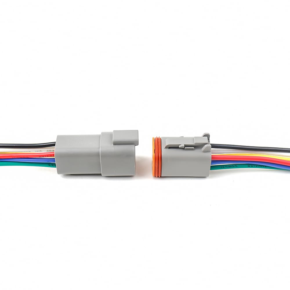 Spin Pin Connettore Elettrico Impermeabile 8 Pin Maschio/femmina - Kit Da 2 Pezzi, Per Auto, Camion, Barche E Moto, Con Terminali A Crimpare Connettori Elettrici Moto