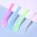 Wopanxye 60pack Cosmetic Spatula for Face Mask Cream Stick Plastic Makeup Spatulas Spoon Reusable Disposable Tool for Easy Mixing, Sampling, Waxing DIY Facial Lip Mask Lotion Skincare Scoop, 11 Colors