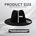 Unisex Classic Manhattan Structured Trilby Fedora Hat Wide Brim Felt Fedora Hat Cap Jazz Hat Black