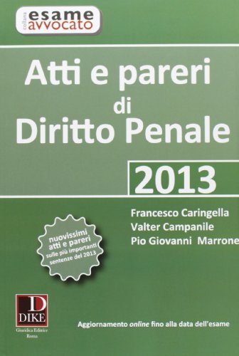 Atti e pareri di diritto penale Atti e pareri di diritto penale