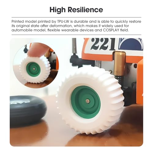 eSUN Light Weight TPU Filament 1.75mm, 3D Drucker Filament TPU-LW, Maßgenauigkeit +/- 0.05mm, 0.75KG Spule schäumendes Material für Modelldruck (Schwarz, 1KG) – Bild 5