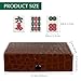 BESTOYARD Portable Mini Travel Mahjong Set Chinese Mahjong Game with 146 Tiles Brown Carrying Case for Adult Beginner Players and Elderly, Travel-Friendly Family Gatherings and Leisure Activities
