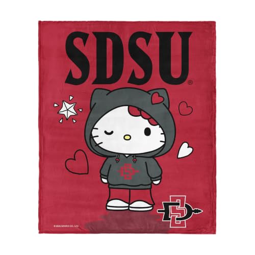 Hello Kitty San Diego State Aztecs Silk Touch Throw Blanket, 46 x 60 in