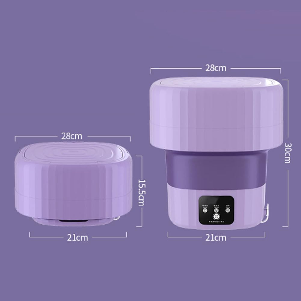 Machine A Laver Pliable, Mini Lave Linge Portable avec Essorage 9 L Lumière Bleue Vêtements Résistants Aux Enchevêtrements pour sous-Vêtements Et Petits Vêtements Green